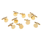 Maxbell 20 Pieces Mens Jewelry Brass DIY Cuff Links Wedding Party Shirt Cufflinks - Aladdin Shoppers