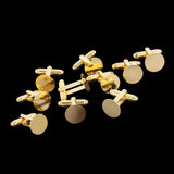 Maxbell 20 Pieces Mens Jewelry Brass DIY Cuff Links Wedding Party Shirt Cufflinks - Aladdin Shoppers