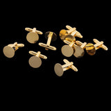 Maxbell 20 Pieces Mens Jewelry Brass DIY Cuff Links Wedding Party Shirt Cufflinks - Aladdin Shoppers