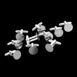 Maxbell 20 Pieces Mens Jewelry Brass DIY Cuff Links Wedding Party Shirt Cufflinks - Aladdin Shoppers