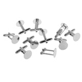 Maxbell 20 Pieces Mens Jewelry Brass DIY Cuff Links Wedding Party Shirt Cufflinks - Aladdin Shoppers