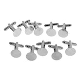 Maxbell 20 Pieces Mens Jewelry Brass DIY Cuff Links Wedding Party Shirt Cufflinks - Aladdin Shoppers