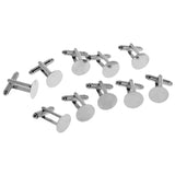 Maxbell 20 Pieces Mens Jewelry Brass DIY Cuff Links Wedding Party Shirt Cufflinks - Aladdin Shoppers