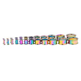 Colorful Screw On Stainless Steel Ear Strech Kit Ear Flesh Tunnel Plug 8mm