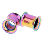 Colorful Screw On Stainless Steel Ear Strech Kit Ear Flesh Tunnel Plug 8mm