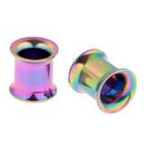 Colorful Screw On Stainless Steel Ear Strech Kit Ear Flesh Tunnel Plug 8mm