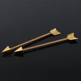 Maxbell Alloy Tribal Arrow Cartilage Stud Body Piercing Earring Alergy Free Gold - Aladdin Shoppers