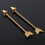 Maxbell Alloy Tribal Arrow Cartilage Stud Body Piercing Earring Alergy Free Gold - Aladdin Shoppers