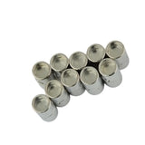 Maxbell 20Sets Jet Leather Glue In 7 mm Tube Barrel Magnetic Slide Clasp White&Black