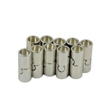 Maxbell 20Sets Jet Leather Glue In 7 mm Tube Barrel Magnetic Slide Clasp White&Black
