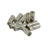 Maxbell 20Sets Jet Leather Glue In 7 mm Tube Barrel Magnetic Slide Clasp White&Black