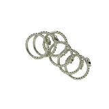 Maxbell 7pcs Brass Blank Bezel Adjustable Ring Peg Moun Flower Cup DIY Filigree Ring