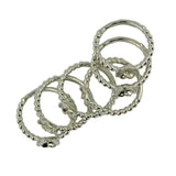 Maxbell 7pcs Brass Blank Bezel Adjustable Ring Peg Moun Flower Cup DIY Filigree Ring