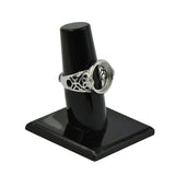 Maxbell 7pcs Brass Blank Bezel Adjustable Ring Peg Moun Flower Cup DIY Filigree Ring