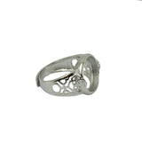 Maxbell 7pcs Brass Blank Bezel Adjustable Ring Peg Moun Flower Cup DIY Filigree Ring