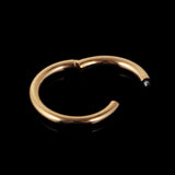 Maxbell Stainless Steel Hinged Septum Clicker Ear Nose Segment 1.2x8mm 16G Gold - Aladdin Shoppers
