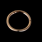 Maxbell Stainless Steel Hinged Septum Clicker Ear Nose Segment 1.2x8mm 16G Gold - Aladdin Shoppers