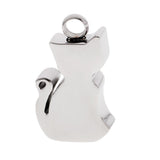 Maxbell Vintage Stainless Steel Cat Shape Design Pendant Urn Ashes Cremation Jewelry Family Pets Memorial Ash Holder - Aladdin Shoppers