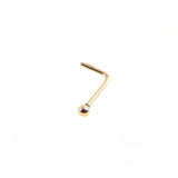 Maxbell 8 Pieces Stainless Steel L Shaped Nose Stud Rings Bar Body Piercing Ball 1 - Aladdin Shoppers
