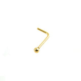 Maxbell 8 Pieces Stainless Steel L Shaped Nose Stud Rings Bar Body Piercing Ball 1 - Aladdin Shoppers