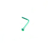 Maxbell 8 Pieces Stainless Steel L Shaped Nose Stud Rings Bar Body Piercing Ball 1 - Aladdin Shoppers