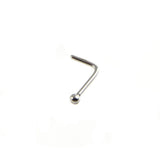 Maxbell 8 Pieces Stainless Steel L Shaped Nose Stud Rings Bar Body Piercing Ball 1 - Aladdin Shoppers