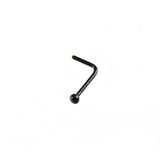 Maxbell 8 Pieces Stainless Steel L Shaped Nose Stud Rings Bar Body Piercing Ball 1 - Aladdin Shoppers