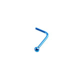 Maxbell 8 Pieces Stainless Steel L Shaped Nose Stud Rings Bar Body Piercing Ball 1 - Aladdin Shoppers