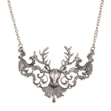 Maxbell Unisex Antique Vintage Elk Deer Pendant Necklace Chain Punk Style Silver - Aladdin Shoppers