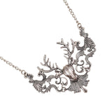 Maxbell Unisex Antique Vintage Elk Deer Pendant Necklace Chain Punk Style Silver - Aladdin Shoppers