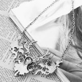 Maxbell Unisex Antique Vintage Elk Deer Pendant Necklace Chain Punk Style Silver - Aladdin Shoppers