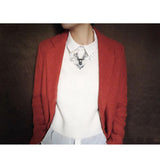 Maxbell Unisex Antique Vintage Elk Deer Pendant Necklace Chain Punk Style Silver - Aladdin Shoppers