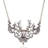 Maxbell Unisex Antique Vintage Elk Deer Pendant Necklace Chain Punk Style Silver - Aladdin Shoppers