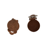 Maxbell 24x Clip On Earring with Pad for Gluing Finding Jewelry Making Bronze&Copper