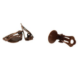 Maxbell 24x Clip On Earring with Pad for Gluing Finding Jewelry Making Bronze&Copper
