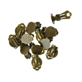 Maxbell 24x Clip On Earring with Pad for Gluing Finding Jewelry Making Bronze&Copper