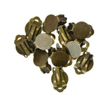 Maxbell 24x Clip On Earring with Pad for Gluing Finding Jewelry Making Bronze&Copper