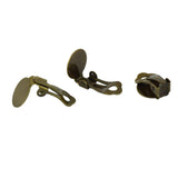 Maxbell 24x Clip On Earring with Pad for Gluing Finding Jewelry Making Bronze&Copper