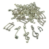 Maxbell 80 Pieces Tibetan Silver Mixed Musical Note Symbol DIY Charms Pendants