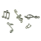 Maxbell 80 Pieces Tibetan Silver Mixed Musical Note Symbol DIY Charms Pendants