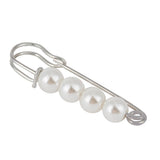 Maxbell 2 Pieces Luxury Imitation Pearls Safety Pin Brooch for Scarf Gown Hijab cLIP