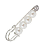Maxbell 2 Pieces Luxury Imitation Pearls Safety Pin Brooch for Scarf Gown Hijab cLIP