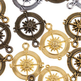 Maxbell 20pcs DIY Compass Pendant Vintage Charms Jewelry Handmade Craft Accessories - Aladdin Shoppers