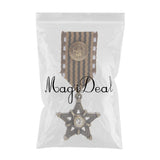 Maxbell 2 Pieces Anchor Star Nautical Themed Brooch Pin Epaulet Badge Uniform Decor