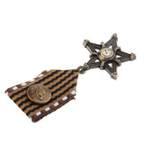 Maxbell 2 Pieces Anchor Star Nautical Themed Brooch Pin Epaulet Badge Uniform Decor