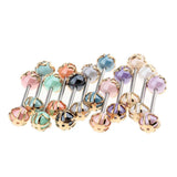 Maxbell 12PCS Ball Tongue Stud Navel Nipple Barbell Bars Stainless Steel Body Piercing 16G - Aladdin Shoppers