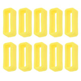 Maxbell 10pcs Rubber Watch Strap Band Keeper Hoop Loop Holder Ring 20mm Yellow - Aladdin Shoppers