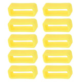 Maxbell 10pcs Rubber Watch Strap Band Keeper Hoop Loop Holder Ring 20mm Yellow - Aladdin Shoppers