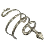 Maxbell Vintage Curved Carved Snake Open Bangle Silver Cuff Punk Bracelet Funny Scary Novelty Fashion Jewelry for Men Women - Aladdin Shoppers
