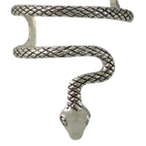 Maxbell Vintage Curved Carved Snake Open Bangle Silver Cuff Punk Bracelet Funny Scary Novelty Fashion Jewelry for Men Women - Aladdin Shoppers